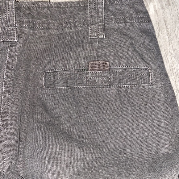 LL BEAN CARGO PANTS 8/M TALL Brown Distressed Hiking Camping - Picture 4 of 6